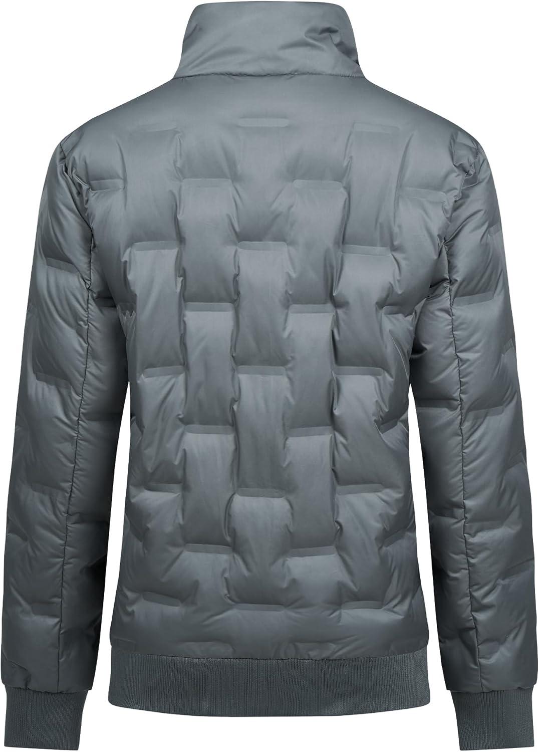 imageLittle Donkey Andy Womens Puffer Jacket Lightweight Quilted Jackets Winter Warm Light Stand Collar Jacket with 3 PocketsIron Gray