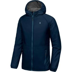 Little Donkey Andy Men’s Insulated Jacket Lightweight Hooded Windproof Warm Winter Coat with Recycled Insulation
