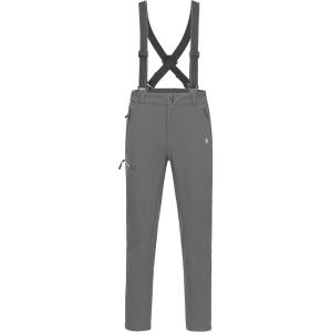 Little Donkey Andy Men’s Skiing Bibs Fleece Lined Snow Pants, Winter Water-Repellent Snowboard Pants with Suspenders(Gray)
