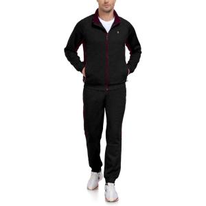 Little Donkey Andy Men’s Tracksuit Sweatsuits 2 Piece Set Athletic Jogging Gym Elasticity Activewear Sweat Track Suits Sets(Raglan-black)