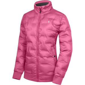 Little Donkey Andy Women’s Puffer Jacket Lightweight Quilted Jackets Winter Warm Light Stand Collar Jacket with 3 Pockets(Rose Red)