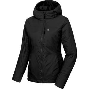 Little Donkey Andy Women’s Puffer Jacket Lightweight Windproof Warm for Hiking Travel Ski with Recycled Insulation(Black)