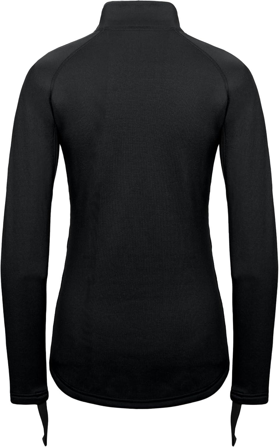 imageDasawamedh Womens Fleece Thermal Underwear Set Lightweight Warm Base Layers Long Johns for Hiking Skiing DivingA Black