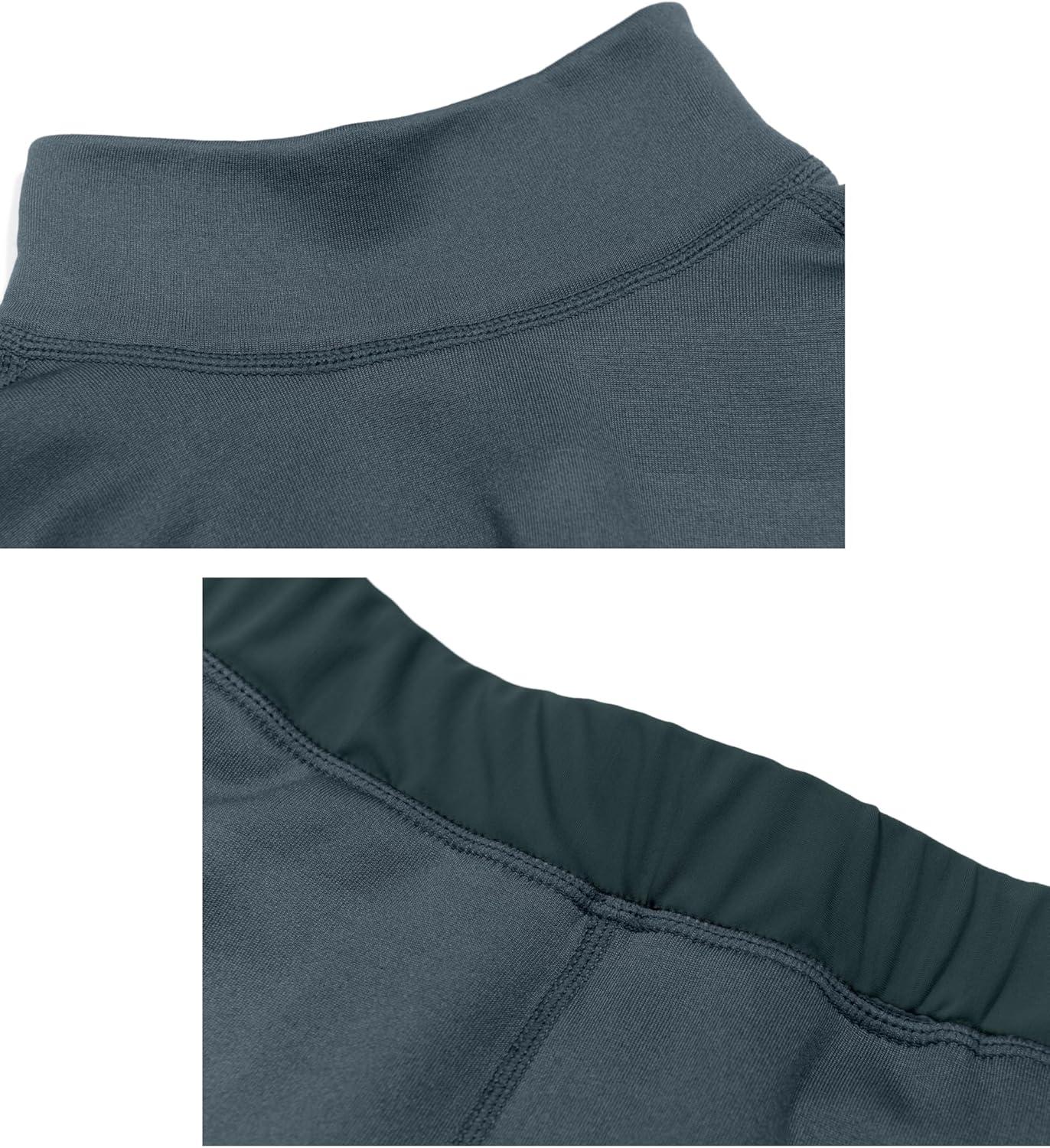 imageDasawamedh Womens Fleece Thermal Underwear Set Lightweight Warm Base Layers Long Johns for Hiking Skiing DivingA Blue