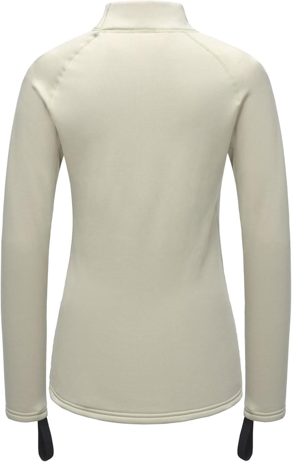 imageDasawamedh Womens Fleece Thermal Underwear Set Lightweight Warm Base Layers Long Johns for Hiking Skiing DivingA Light Khaki