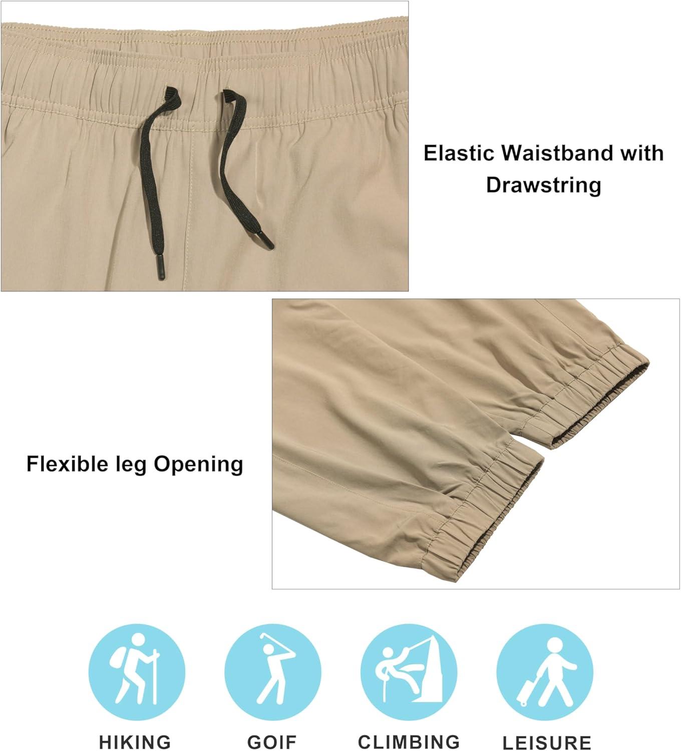 imageLittle Donkey Andy Mens Hiking Pants Lightweight Quick Dry Outdoor Running Cargo