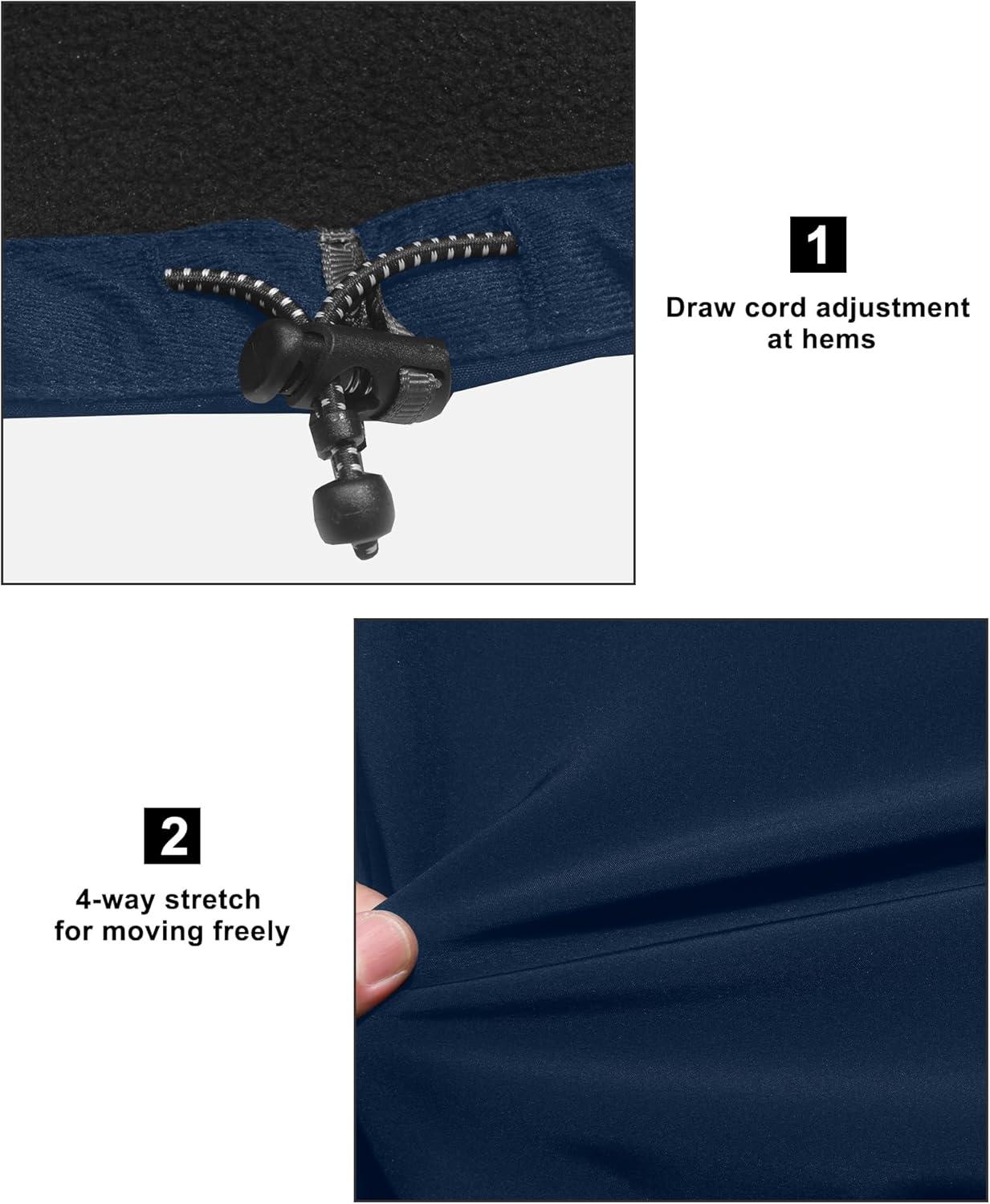 imageLittle Donkey Andy Mens Lightweight Fleece Softshell Vest Windproof Sleeveless Jacket Outerwear with Zipper PocketsBlue