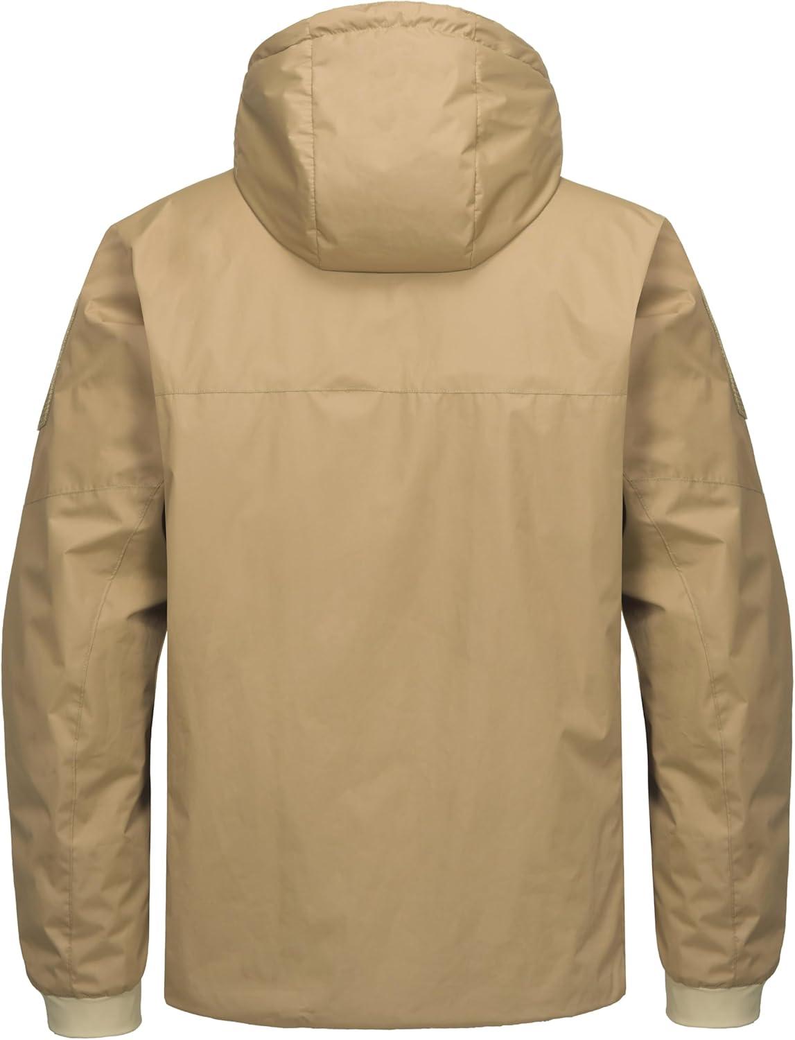 imageLittle Donkey Andy Mens Lightweight Insulated Jacket Windproof Water Resistant Warm Active Hooded Coat for Hiking OutdoorSage