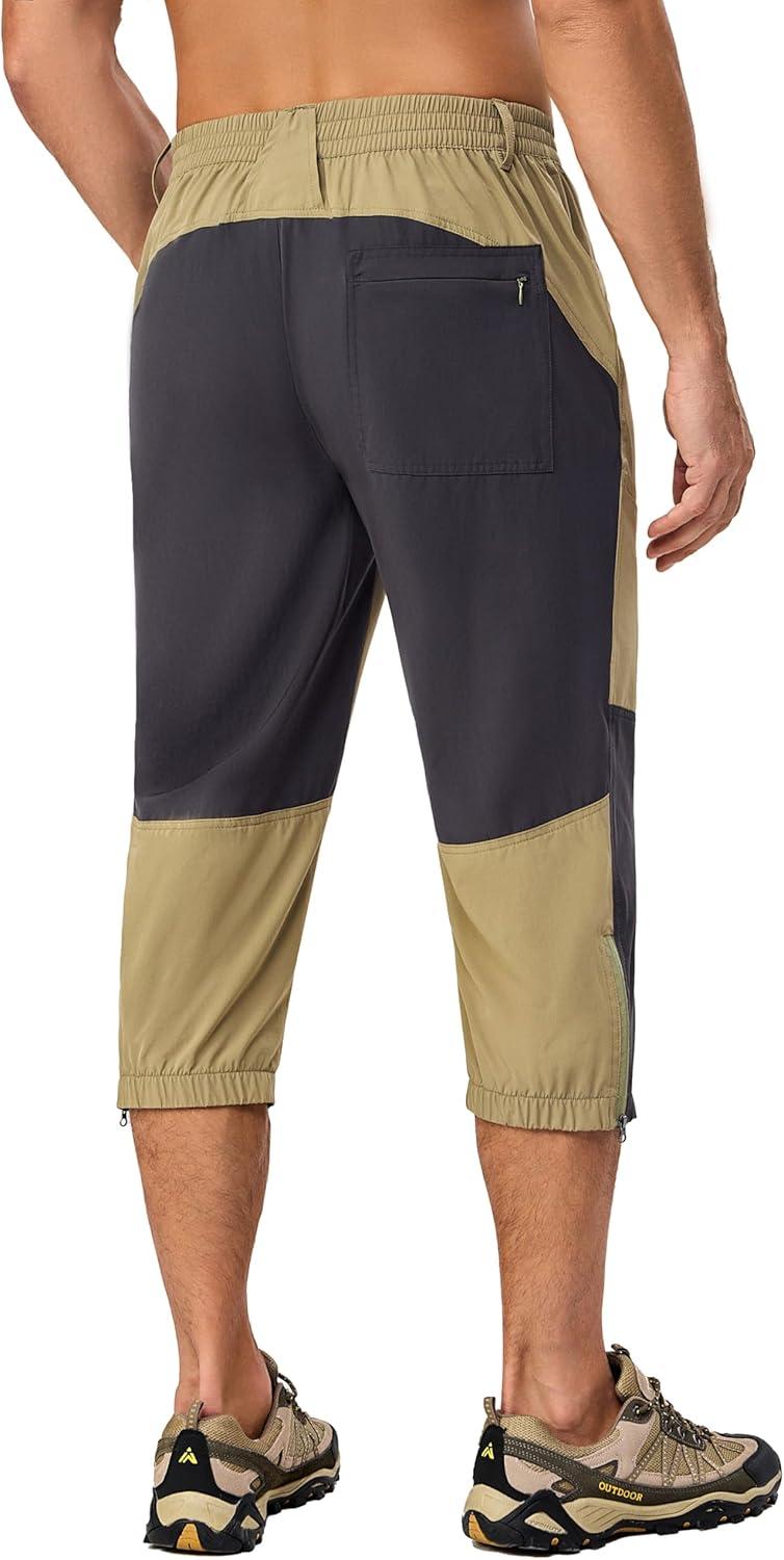 imageLittle Donkey Andy Mens Quick Dry 34 Pants Capri Shorts Lightweight Hiking Running Travel Casual