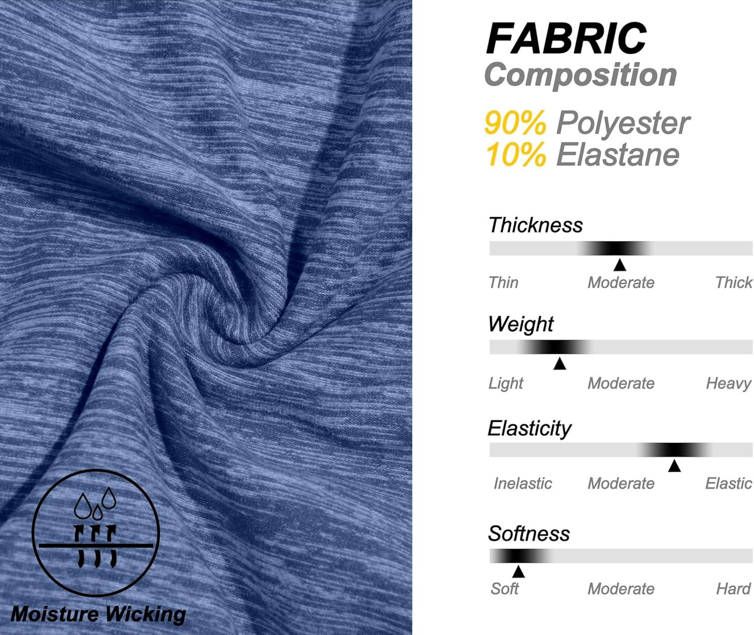 imageLittle Donkey Andy Mens Thermal Underwear Set Performance Base Layer Wicking Active Long Johns Top ampamp Bottom with FlyBlue Heather Thick Fabric