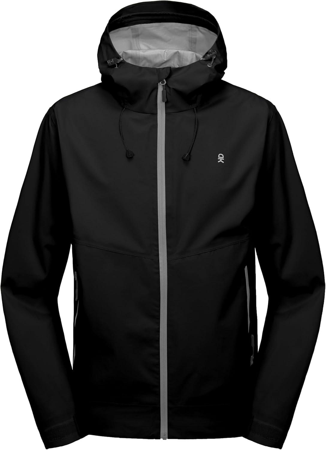 imageLittle Donkey Andy Mens Waterproof Rain Jacket HighPerfomance Lightweight Rain Shell for Golf Hiking SXXLF1black