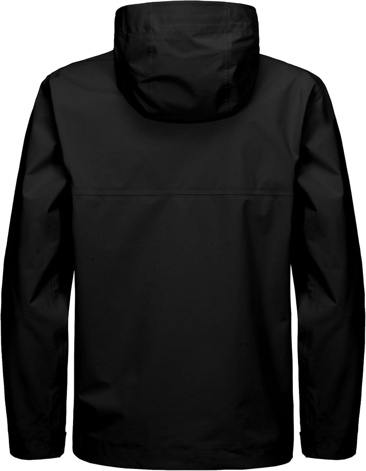 imageLittle Donkey Andy Mens Waterproof Rain Jacket HighPerfomance Lightweight Rain Shell for Golf Hiking SXXLF1black
