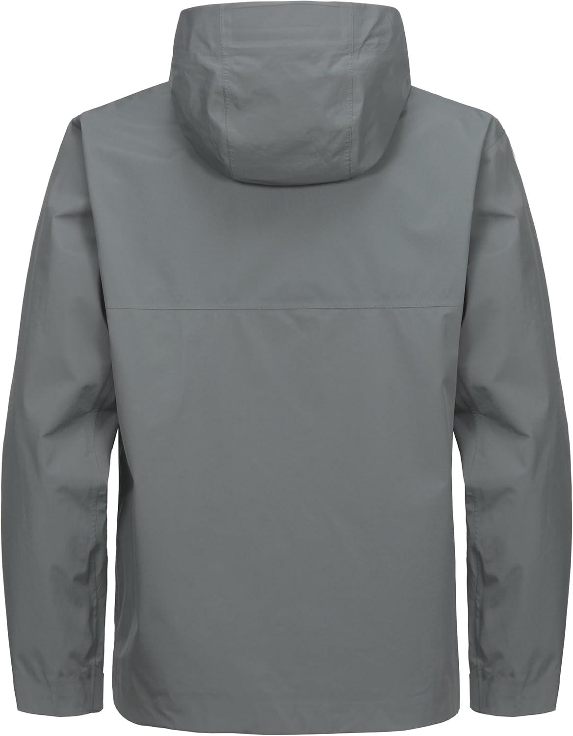 imageLittle Donkey Andy Mens Waterproof Rain Jacket HighPerfomance Lightweight Rain Shell for Golf Hiking SXXLF2grey