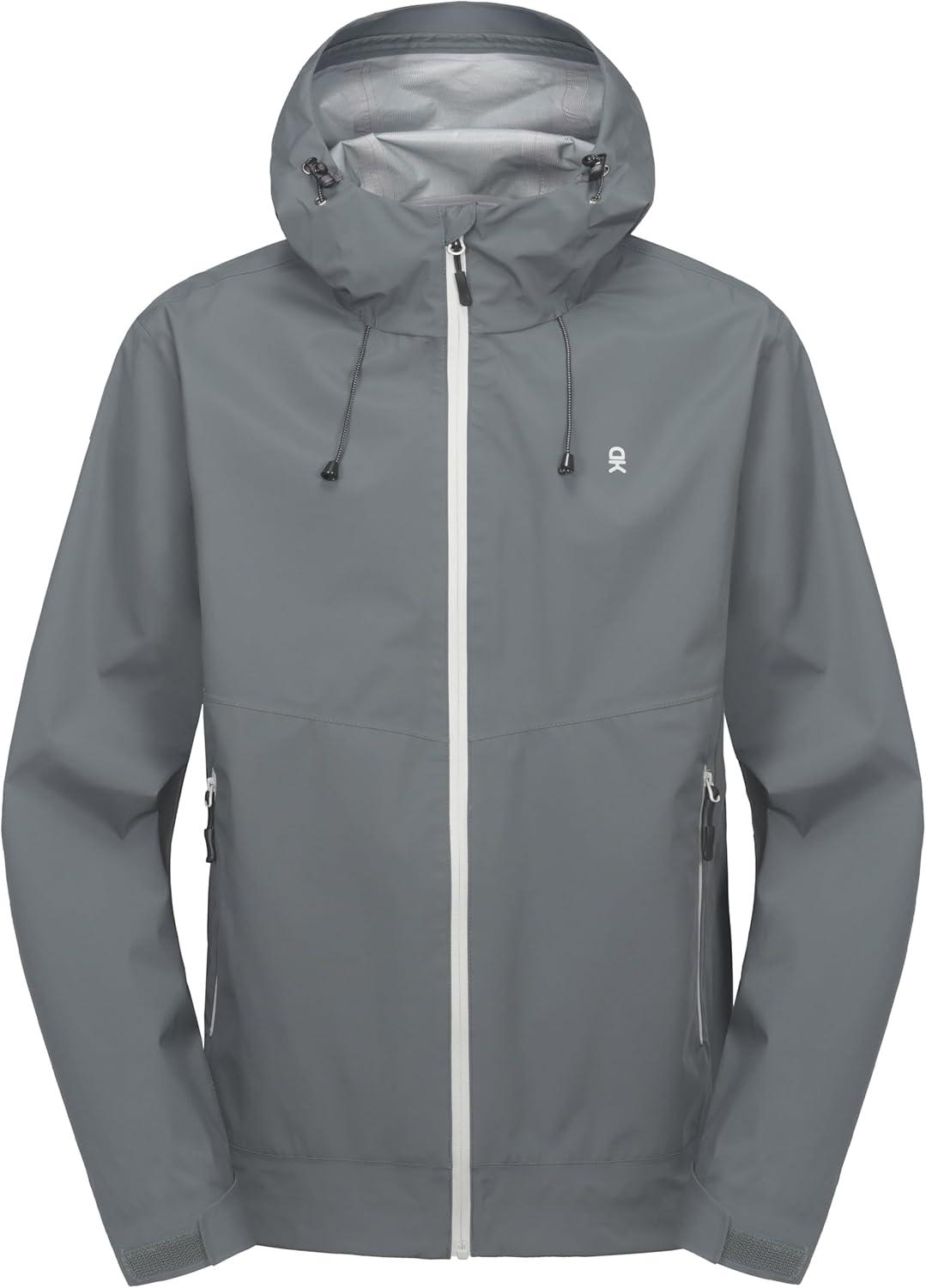 imageLittle Donkey Andy Mens Waterproof Rain Jacket HighPerfomance Lightweight Rain Shell for Golf Hiking SXXLF2grey