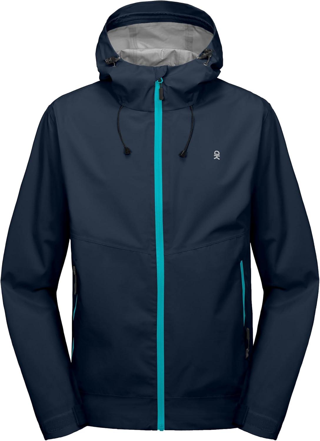 imageLittle Donkey Andy Mens Waterproof Rain Jacket HighPerfomance Lightweight Rain Shell for Golf Hiking SXXLF3dark Blue