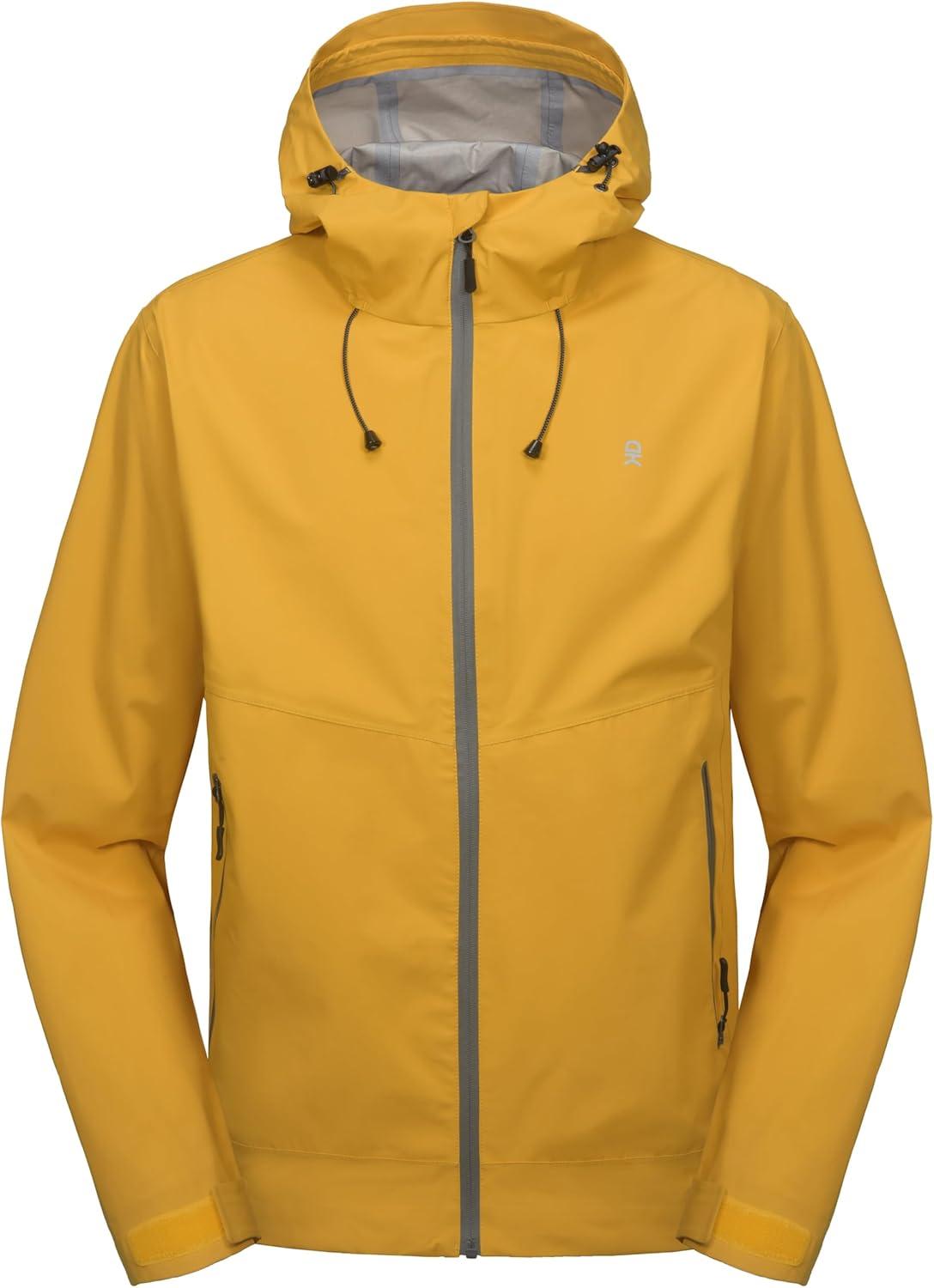 imageLittle Donkey Andy Mens Waterproof Rain Jacket HighPerfomance Lightweight Rain Shell for Golf Hiking SXXLF4golden