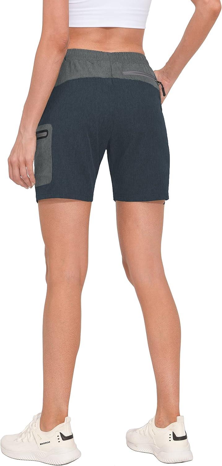 imageLittle Donkey Andy Womens 7 Inches Quick Dry Golf Shorts Stretch Athletic Shorts with Liner LaserCutting PocketsCarbon Heather