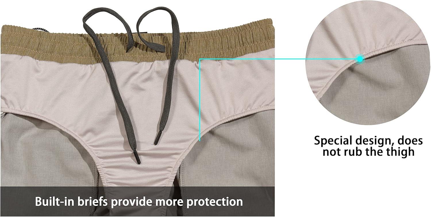 imageLittle Donkey Andy Womens 7 Inches Quick Dry Golf Shorts Stretch Athletic Shorts with Liner LaserCutting PocketsLight Gray Heather