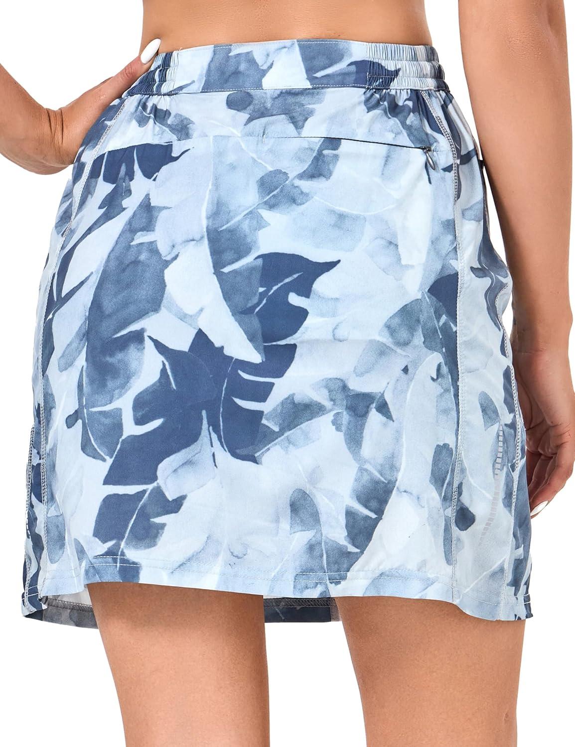imageLittle Donkey Andy Womens Athletic Skort Skirts UPF 50 Quick Dry Golf Tennis Causal Skirt with Pockets11gray Floral