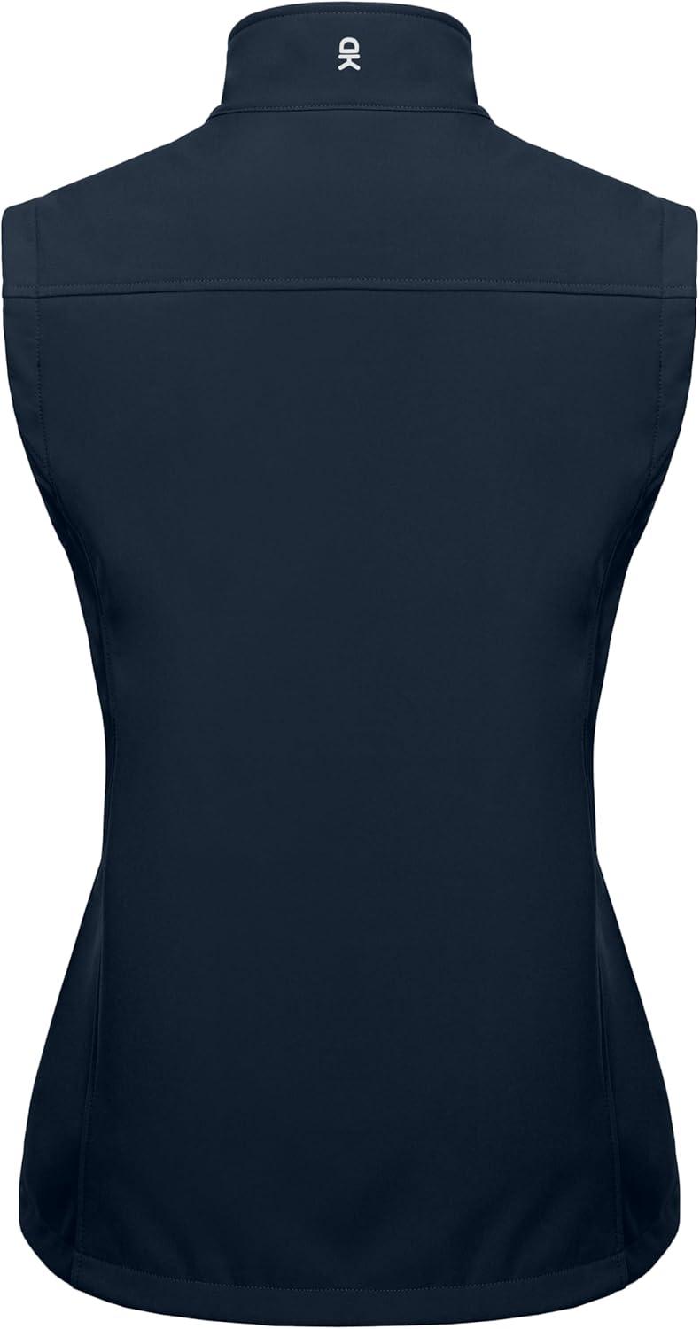 imageLittle Donkey Andy Womens Golf Vest Warm Fleece Lined Sleeveless Jacket for Hiking Travel RunningDark Blue4 Pockets