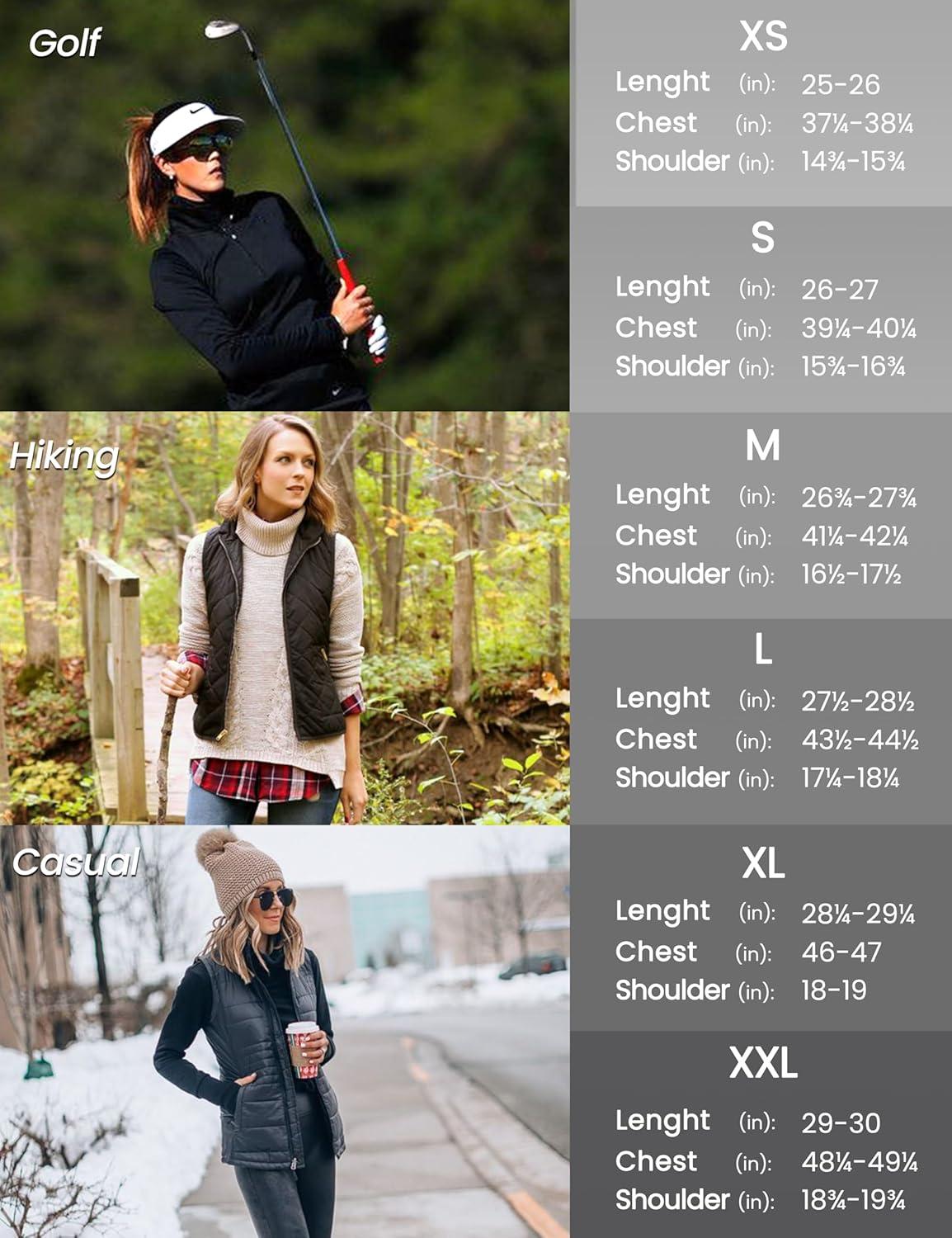 imageLittle Donkey Andy Womens Golf Vest Warm Fleece Lined Sleeveless Jacket for Hiking Travel RunningDark Blue4 Pockets