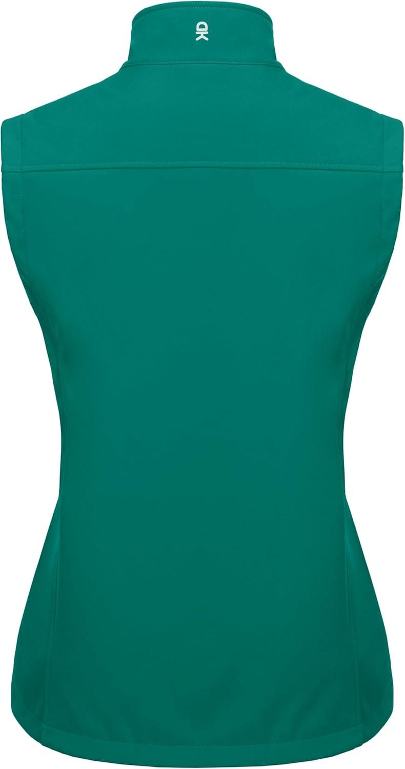 imageLittle Donkey Andy Womens Golf Vest Warm Fleece Lined Sleeveless Jacket for Hiking Travel RunningGreen4 Pockets