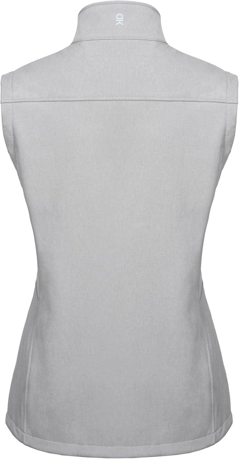 imageLittle Donkey Andy Womens Golf Vest Warm Fleece Lined Sleeveless Jacket for Hiking Travel RunningLight Gray4 Pockets