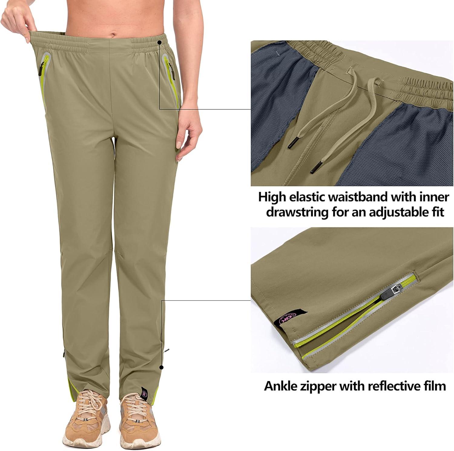 imageLittle Donkey Andy Womens Quick Dry Lightweight Stretch Golf Pants Hiking TravelDark Khaki