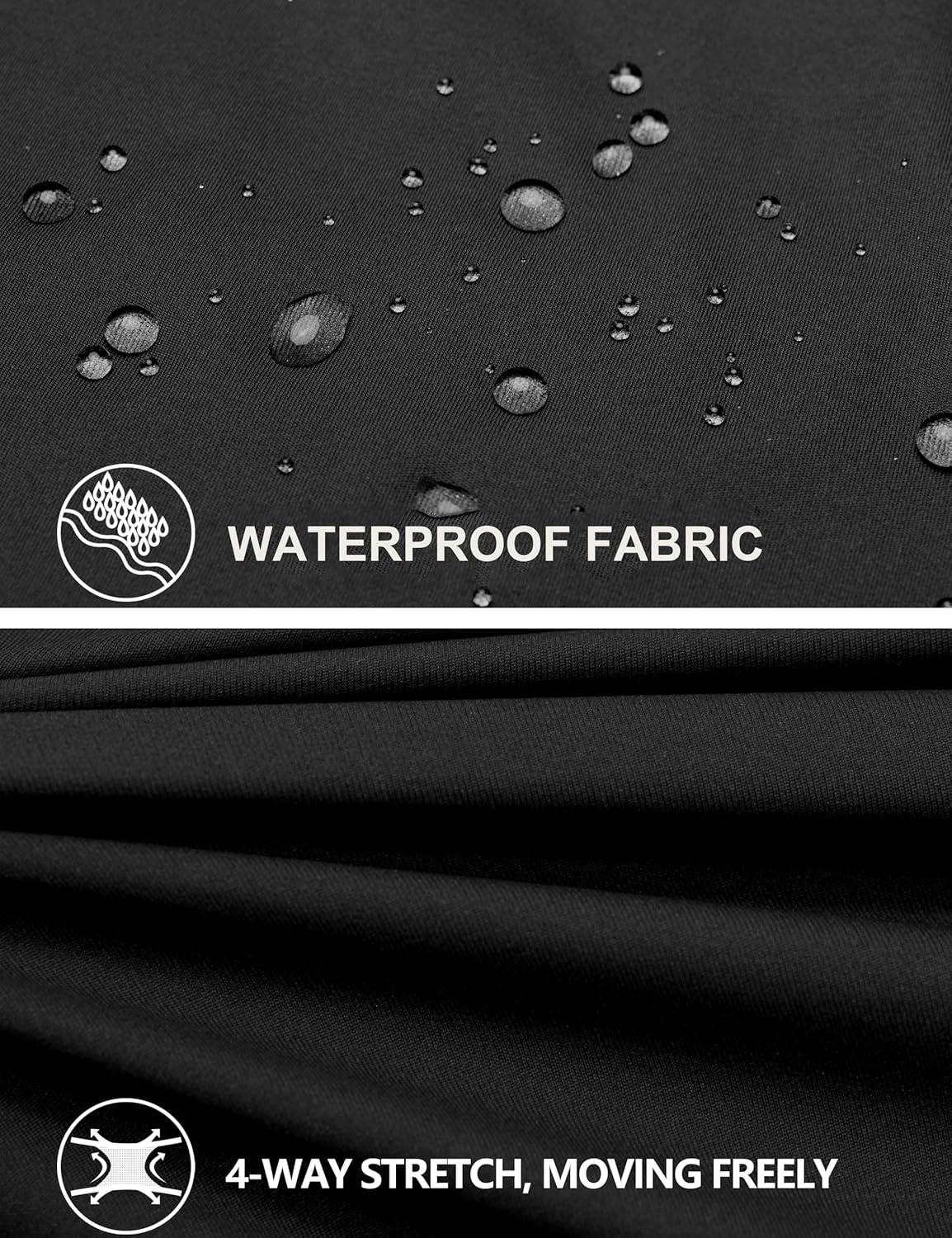 imageLittle Donkey Andy Womens Waterproof Cyling Jackets Rain Running Coats Lightweight Windproof PackableUpgraded Black