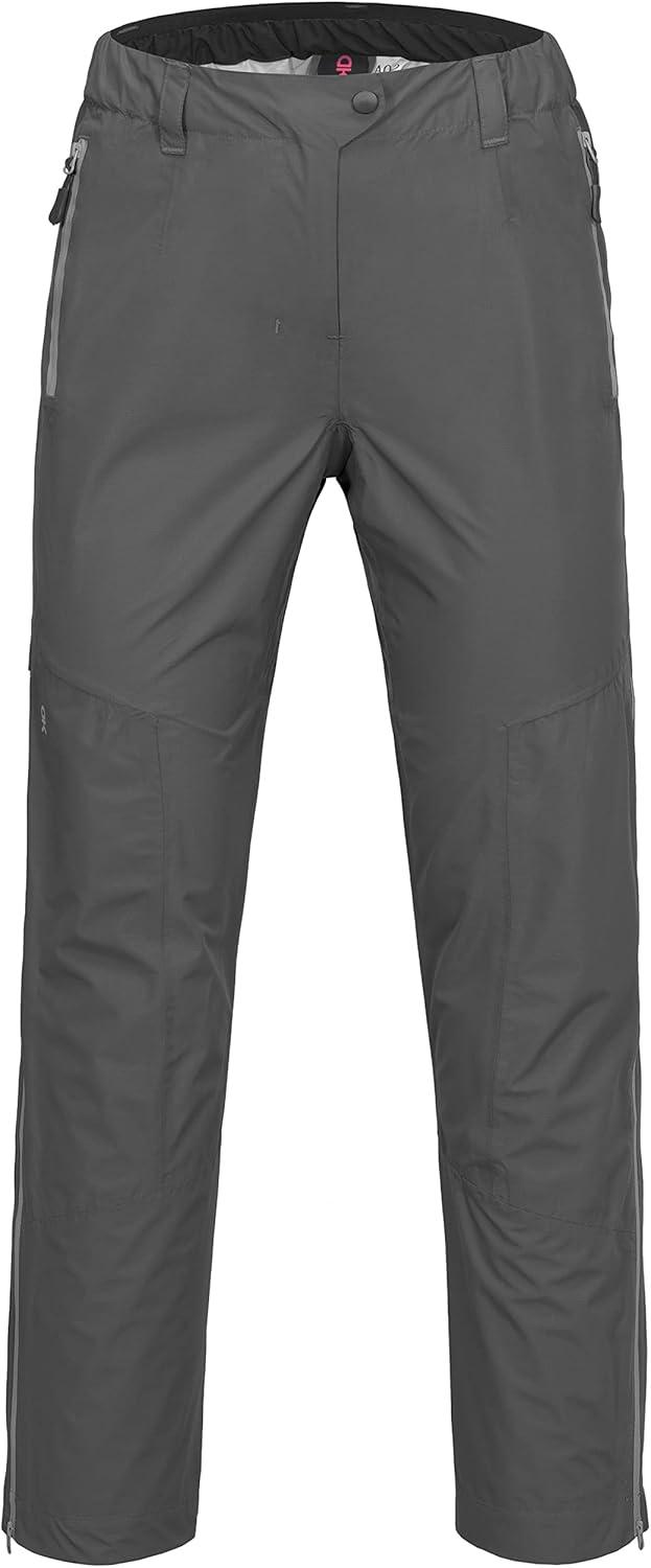 imageLittle Donkey Andy Womens Waterproof Lightweight Rain Pants Rainproof Overpants Hiking Golf OutdoorGrey