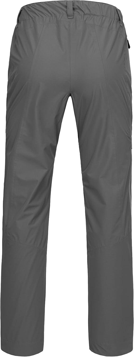 imageLittle Donkey Andy Womens Waterproof Lightweight Rain Pants Rainproof Overpants Hiking Golf OutdoorGrey