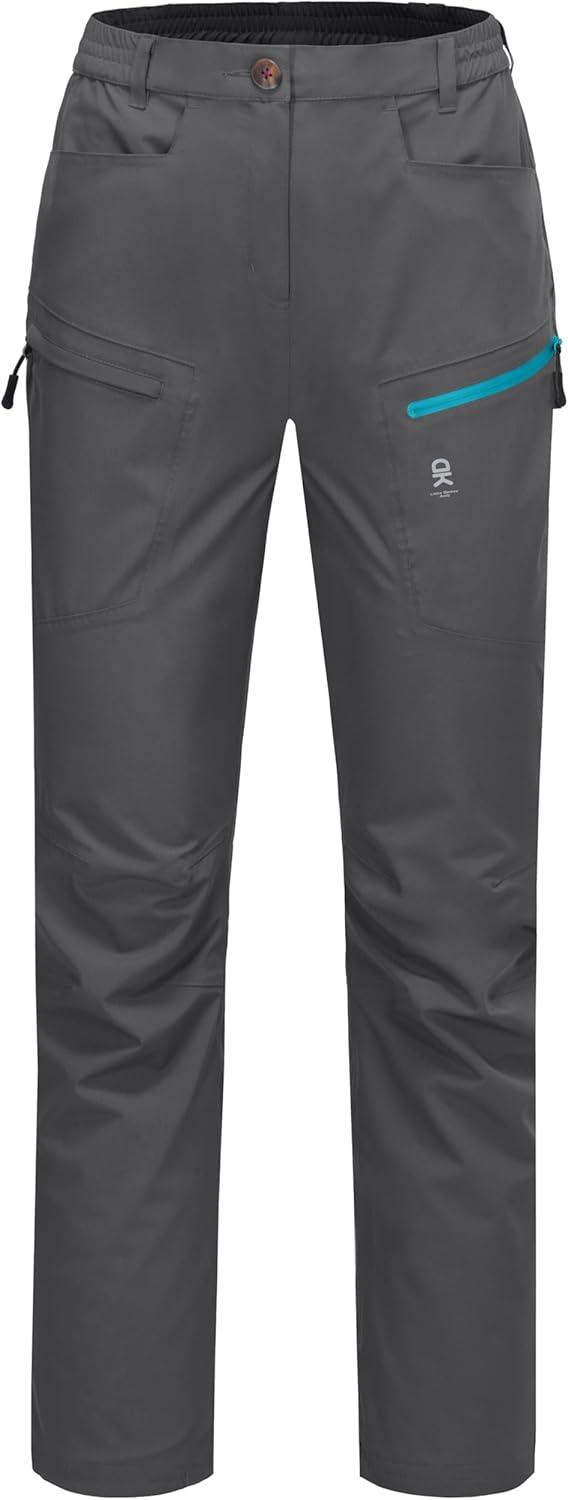 imageLittle Donkey Andy Womens Waterproof Rain Pants Lightweight Breathable Rainproof Pants for Outdoor Hiking GolfGrey