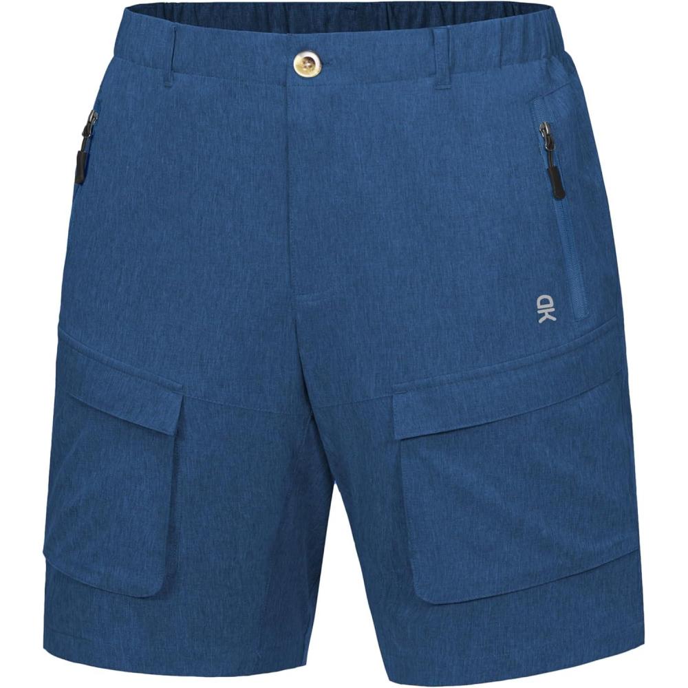 imageLittle Donkey Andy Mens Stretch Quick Dry Cargo Shorts for Hiking Camping TravelBlue Heather