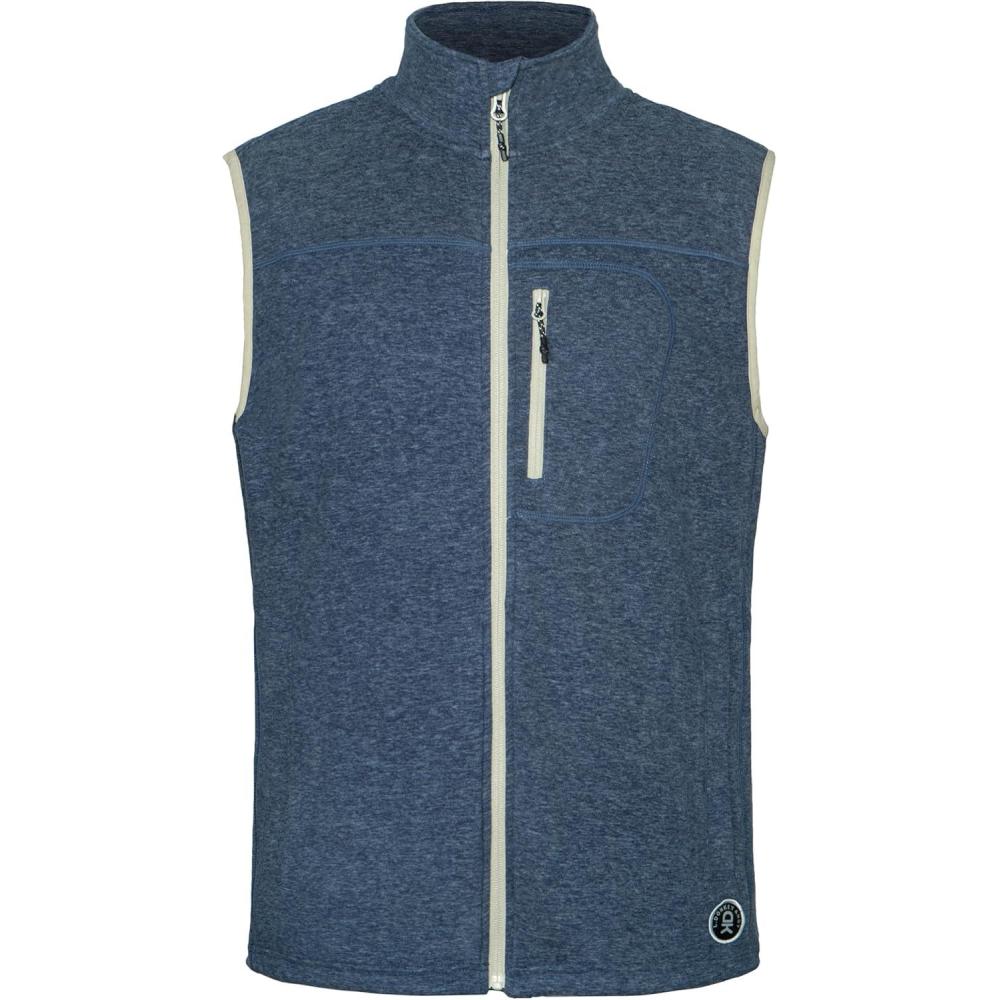 imageLittle Donkey Andy Mens Warm Fleece Vest Windproof Sleeveless FullZip Jacket for Golf Hiking Running TravelBlue
