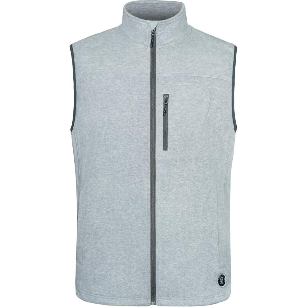 imageLittle Donkey Andy Mens Warm Fleece Vest Windproof Sleeveless FullZip Jacket for Golf Hiking Running TravelGrey
