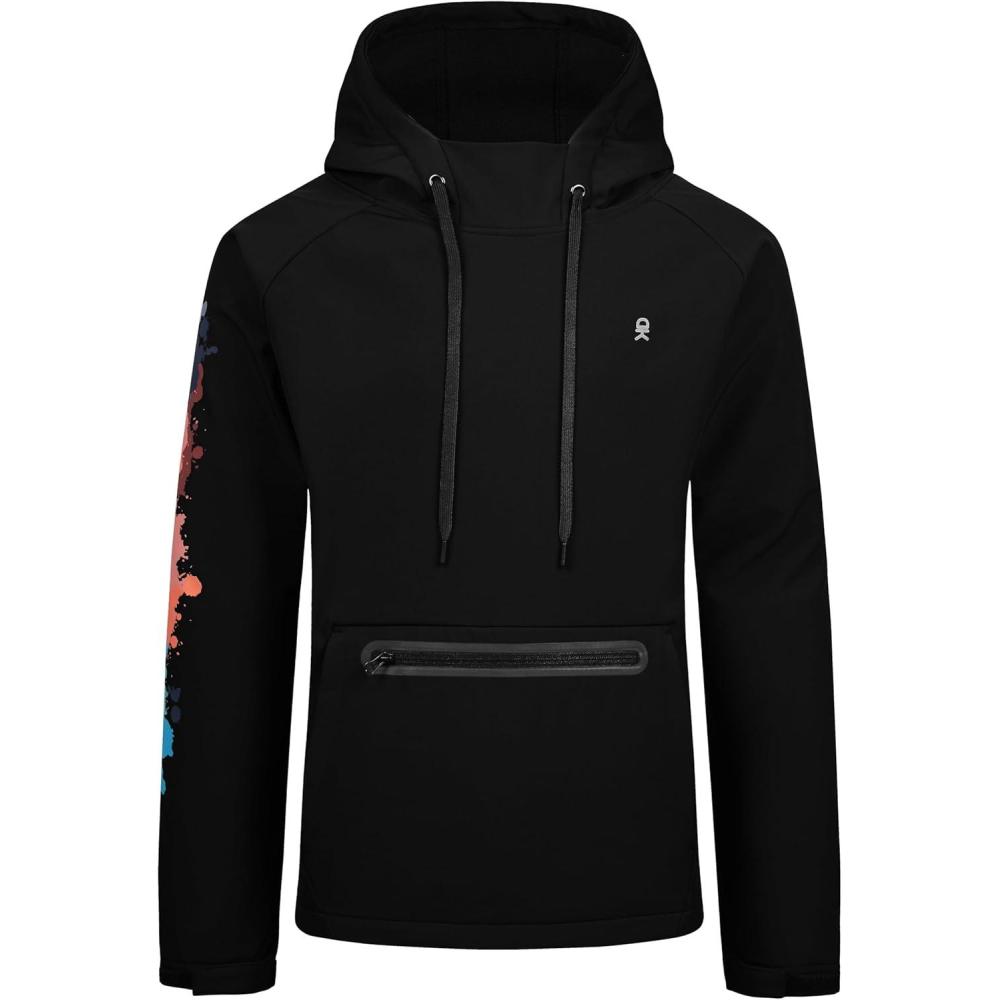 imageLittle Donkey Andy Mens Water Repellent Hoodies with Fleece Lined Thermal Pullover Hooded Sweatshirt UPF50