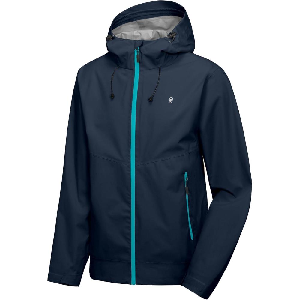 imageLittle Donkey Andy Mens Waterproof Rain Jacket HighPerfomance Lightweight Rain Shell for Golf Hiking SXXLF3dark Blue