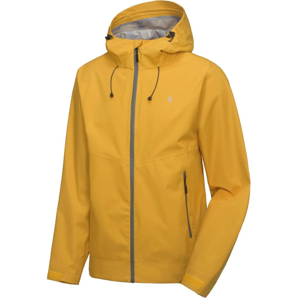 imageLittle Donkey Andy Mens Waterproof Rain Jacket HighPerfomance Lightweight Rain Shell for Golf Hiking SXXLF4golden