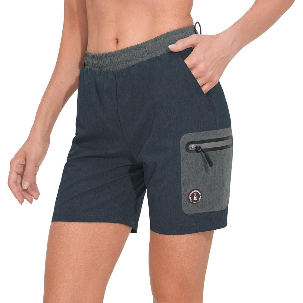 imageLittle Donkey Andy Womens 7 Inches Quick Dry Golf Shorts Stretch Athletic Shorts with Liner LaserCutting PocketsCarbon Heather
