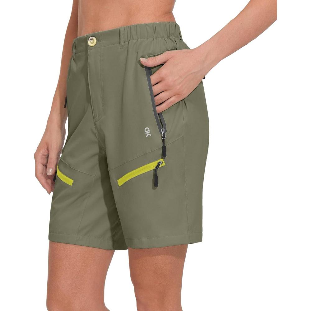 imageLittle Donkey Andy Womens 9 Inch Inseam Quick Dry Stretch Lightweight Cargo Shorts for Hiking Travel GolfSage