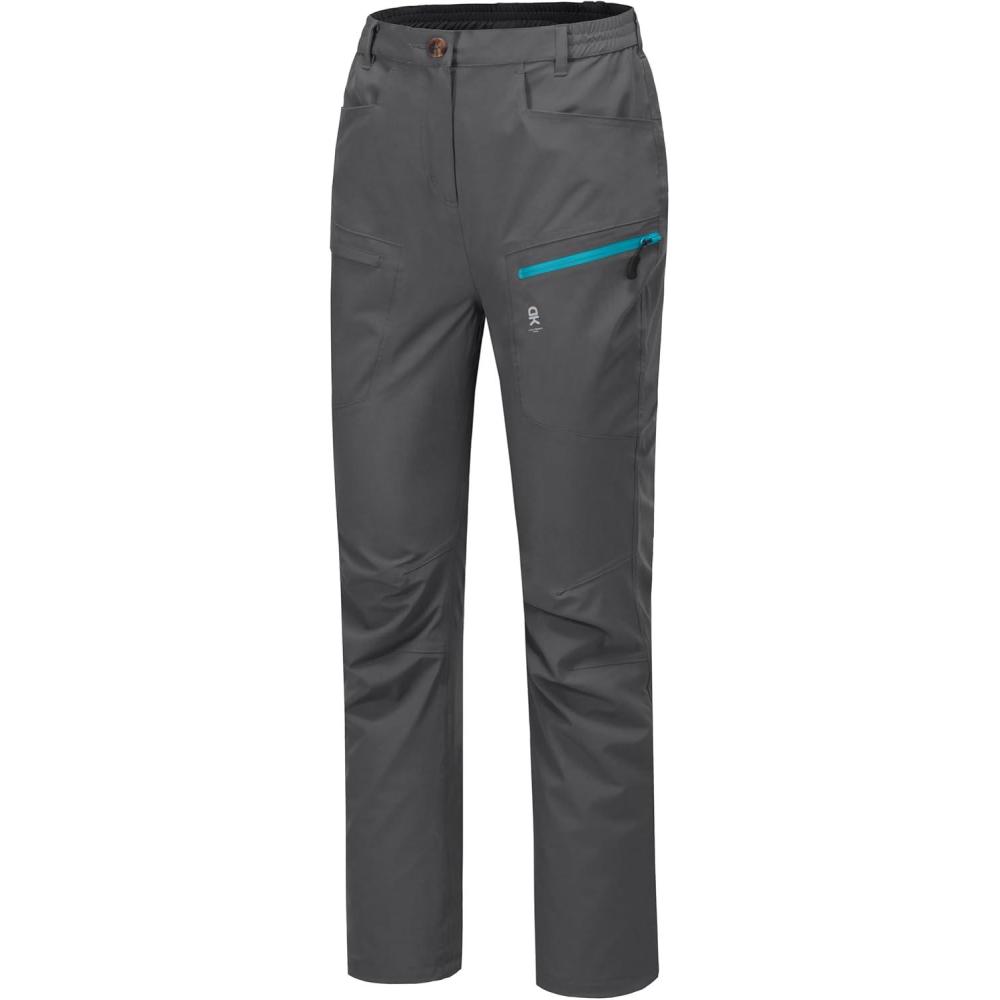 imageLittle Donkey Andy Womens Waterproof Rain Pants Lightweight Breathable Rainproof Pants for Outdoor Hiking GolfGrey