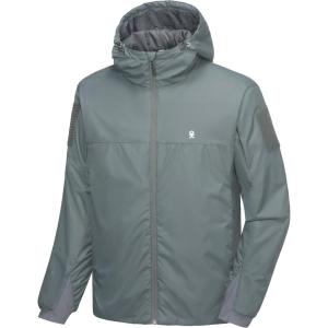 Little Donkey Andy Men’s Lightweight Insulated Jacket Windproof Water Resistant Warm Active Hooded Coat for Hiking Outdoor(Grey)