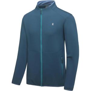 Little Donkey Andy Men’s Lightweight Running Warm Jacket Full Zip Fleece Lined Windproof Jacket for Outdoor Casual(Green)
