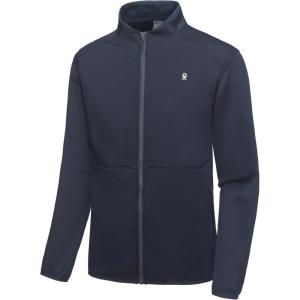 Little Donkey Andy Men’s Lightweight Running Warm Jacket Full Zip Fleece Lined Windproof Jacket for Outdoor Casual(Navy Blue)