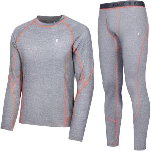 Little Donkey Andy Men’s Thermal Underwear Set Performance Base Layer Wicking Active Long Johns Top & Bottom with Fly(2. Gray)