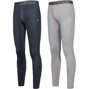 Little Donkey Andy Men’s Thermal Underwear Set Performance Base Layer Wicking Active Long Johns Top & Bottom with Fly(6. 2 Pack of Bottom Black/Gray)