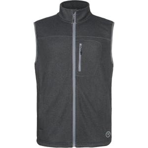 Little Donkey Andy Men’s Warm Fleece Vest Windproof Sleeveless Full-Zip Jacket for Golf Hiking Running Travel(Dark Grey)