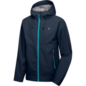 Little Donkey Andy Men’s Waterproof Rain Jacket High-Perfomance Lightweight Rain Shell for Golf Hiking S-XXL(F3.dark Blue)