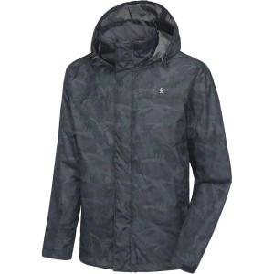 Little Donkey Andy Men’s Waterproof Rain Jacket Outdoor Lightweight Rain Shell Coat for Hiking,Golf,Travel(A17.black Camouflage)