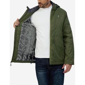 Little Donkey Andy Men’s Winter Heat Reflective Jackets Water-Resistant Detachable hooded Insulated Thermal Ski Snow Coat(Army Green)